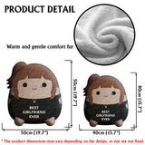 Custom Photo Squishmallow Couple Gift Best Boyfriend Girlfriend Ever - Personalized Couple Faux Fur Shaped Pillow