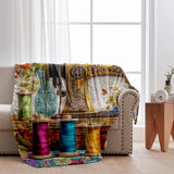 Vintage Sewing Machine - Personalized Sewing Blanket
