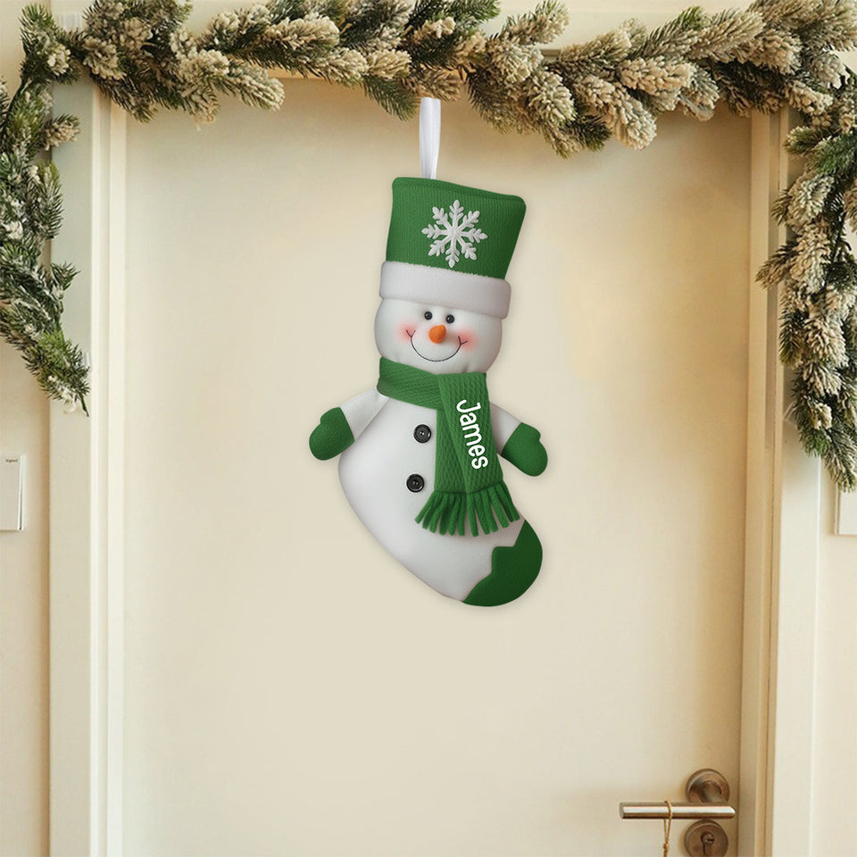 Merry Christmas - Personalized Family Shaped Christmas Stocking
