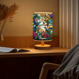 Stunning Hummingbird - Personalized Tableside Lamp With Wood Base