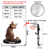 Funny Cats - Personalized Cat Shaped Stocking Hanger