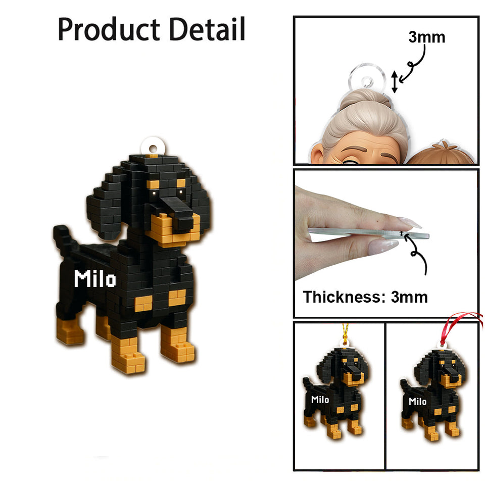 Transform Into Building Block - Personalized Dog Ornament