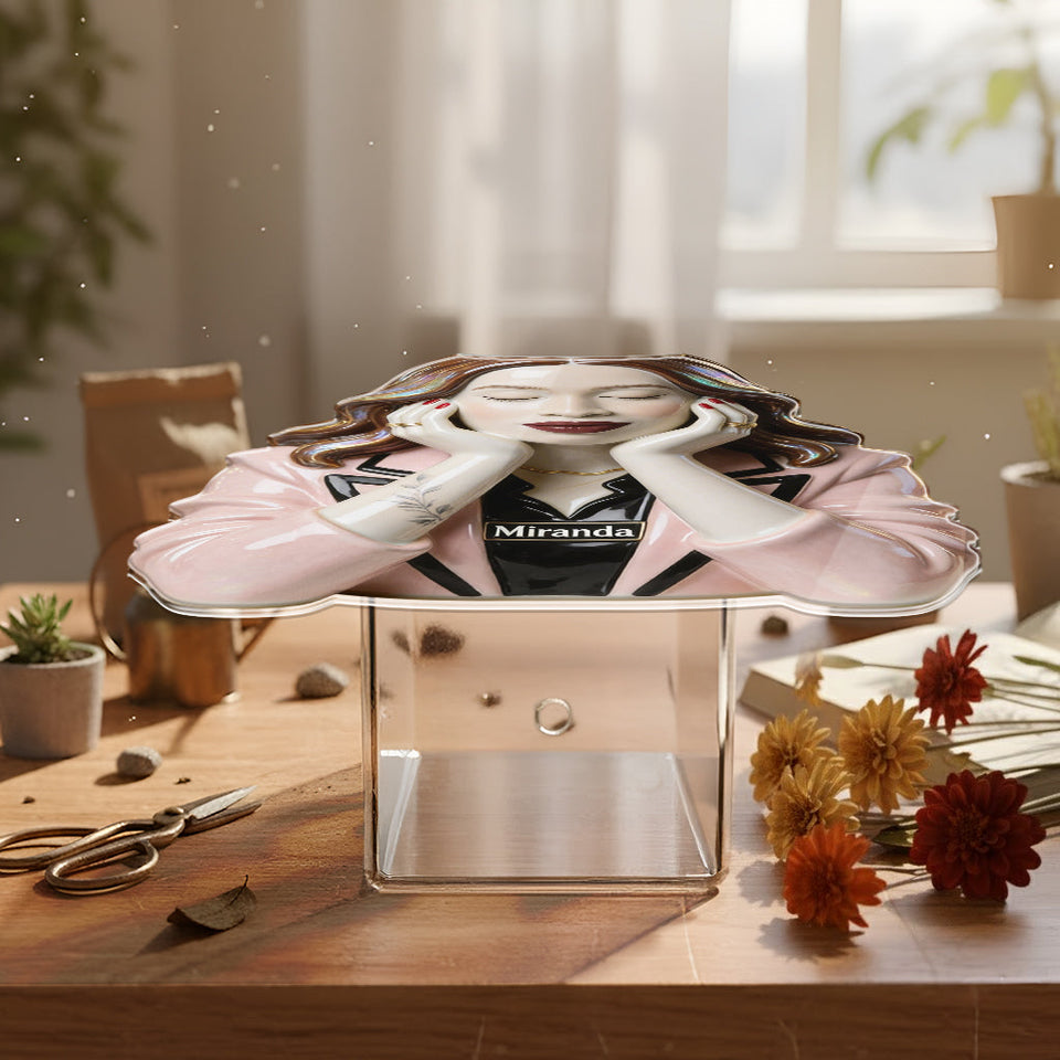 Beauty Dreamer - Makeup Brush Holder Muse - Personalized Makeup Acrylic Pot