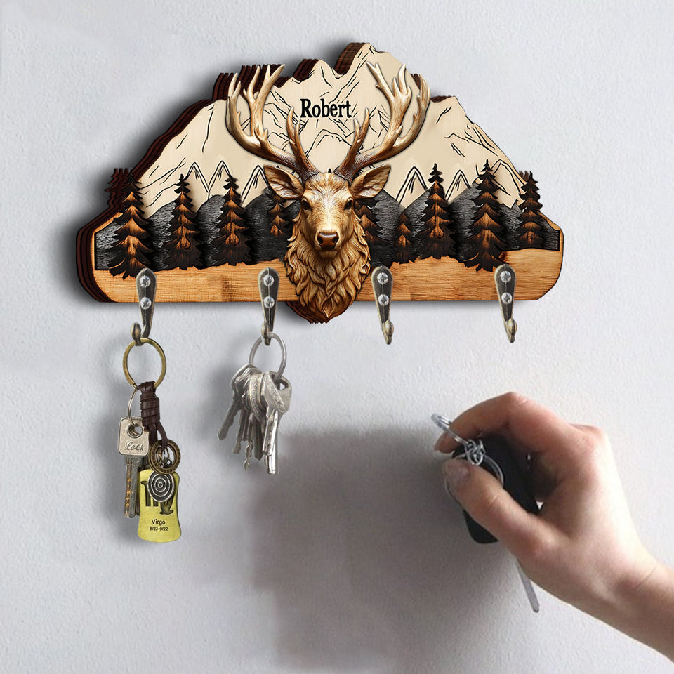 Best Hunter Ever - Personalized Hunting Custom Shaped Key Rack