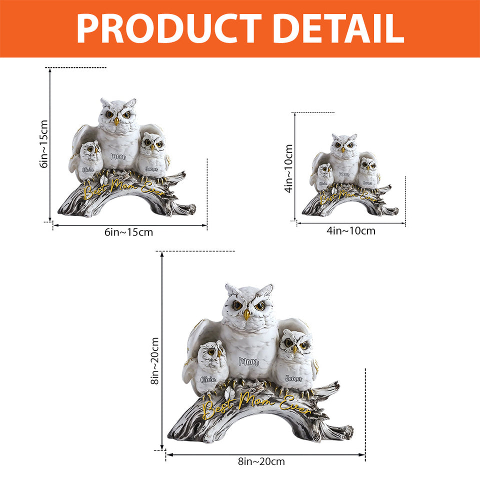 Best Owl Mom Ever - Personalized Mother Custom Shaped Acrylic Plaque