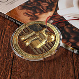 Veteran Soldier Backpack Boots Military - Personalized Veteran Round Shaped Glass Ornament