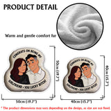 Love Is You - Personalized Couple Faux Fur Shaped Pillow