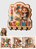 Back To School - Personalized Kid Custom Shaped Hanging Rack