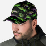 Neon Fishing Pattern - Personalized Fishing Classic Cap