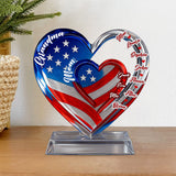 Proud Grandma Mom - Personalized Grandma Custom Shaped Acrylic Plaque