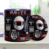 Born to Race - Personalized Racing Accent Mug & Coaster