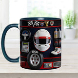 Born to Race - Personalized Racing Accent Mug & Coaster