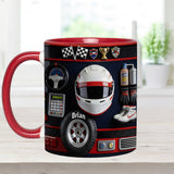 Born to Race - Personalized Racing Accent Mug & Coaster