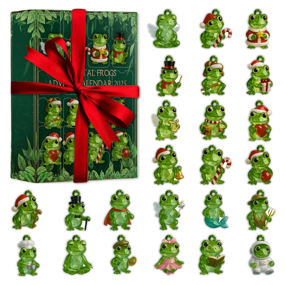 Frog Lovers - Personalized Frog Advent Calendar With Ornaments