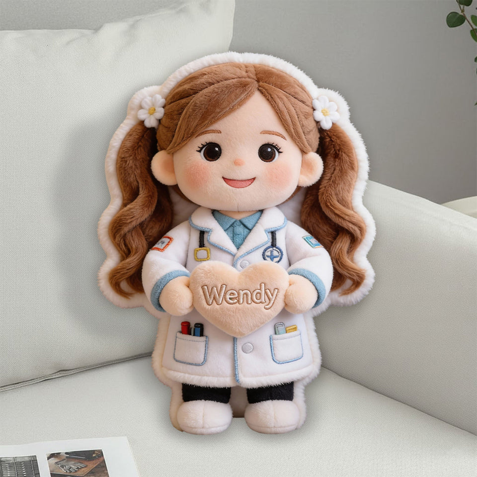 Custom Any Photo Dream job - Personalized Kid Faux Fur Shaped Pillow