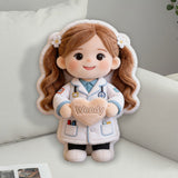 Custom Any Photo Dream job - Personalized Kid Faux Fur Shaped Pillow