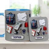 World Okayest Postal Worker - Personalized Postal Worker Accent Mug & Coaster