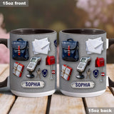 World Okayest Postal Worker - Personalized Postal Worker Accent Mug & Coaster