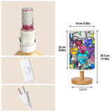 Grandma's Mom's Sweethearts - Personalized Grandma Table Lamp with Wood Base