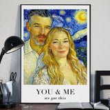 Van Gogh Wall Art - Personalized Couple Canvas And Poster