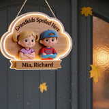 Grandkids Spoiled Here - Personalized Grandma LED Light Acrylic Sign