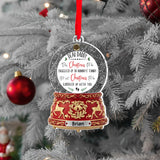 Love From The Bump - Perfect Gift For Daddy-to-be - Crystal Snowball Music Box Ornament - Personalized Pregnancy Flip Ornament