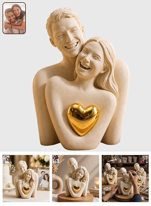 Custom Photo Abstract Sculpture - Personalized Couple Custom Shaped Acrylic Plaque