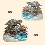 You And Me And The Sea - Personalized Turtle Custom Shaped Acrylic Plaque
