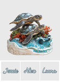 You And Me And The Sea - Personalized Turtle Custom Shaped Acrylic Plaque