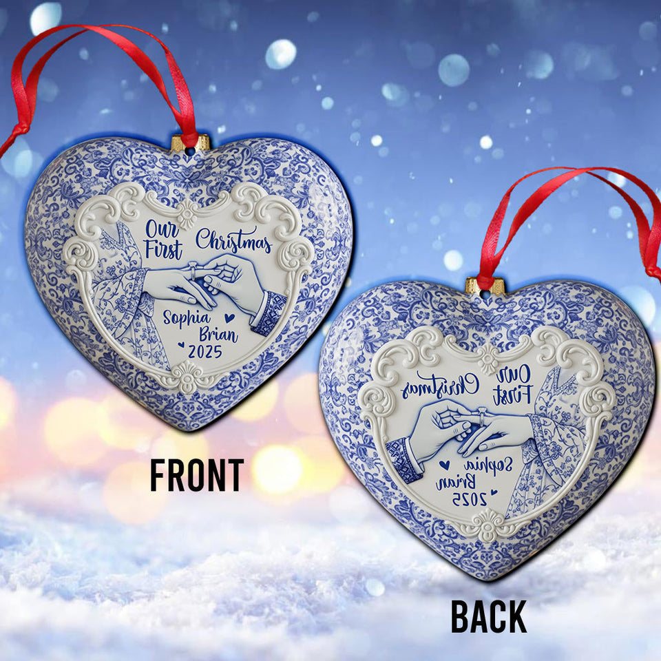 Our First Christmas - Personalized Couple Ornament