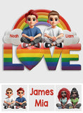 I Love You - Personalized LGBT Support Shaped Car Visor Clip