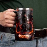 Flying With The Dragon - Personalized Dragon Beer Stein