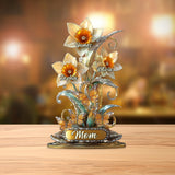 Beautiful Garden Gift For Mom, Grandma - Personalized Mother Custom Shaped Acrylic Plaque