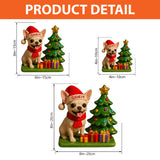 Dog Christmas - Personalized Dog Custom Shaped Acrylic Plaque