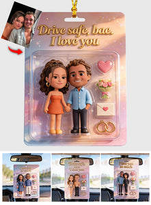 Custom From Any Photo, Blister Box Art - Personalized Couple Car Ornament