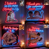 I Licked It So It's Mine - Personalized Spicy Couple Neon LED Light Sign
