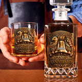 USA 250th Anniversary - Personalized Whisky Whiskey Decanter Set