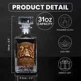 USA 250th Anniversary - Personalized Whisky Whiskey Decanter Set