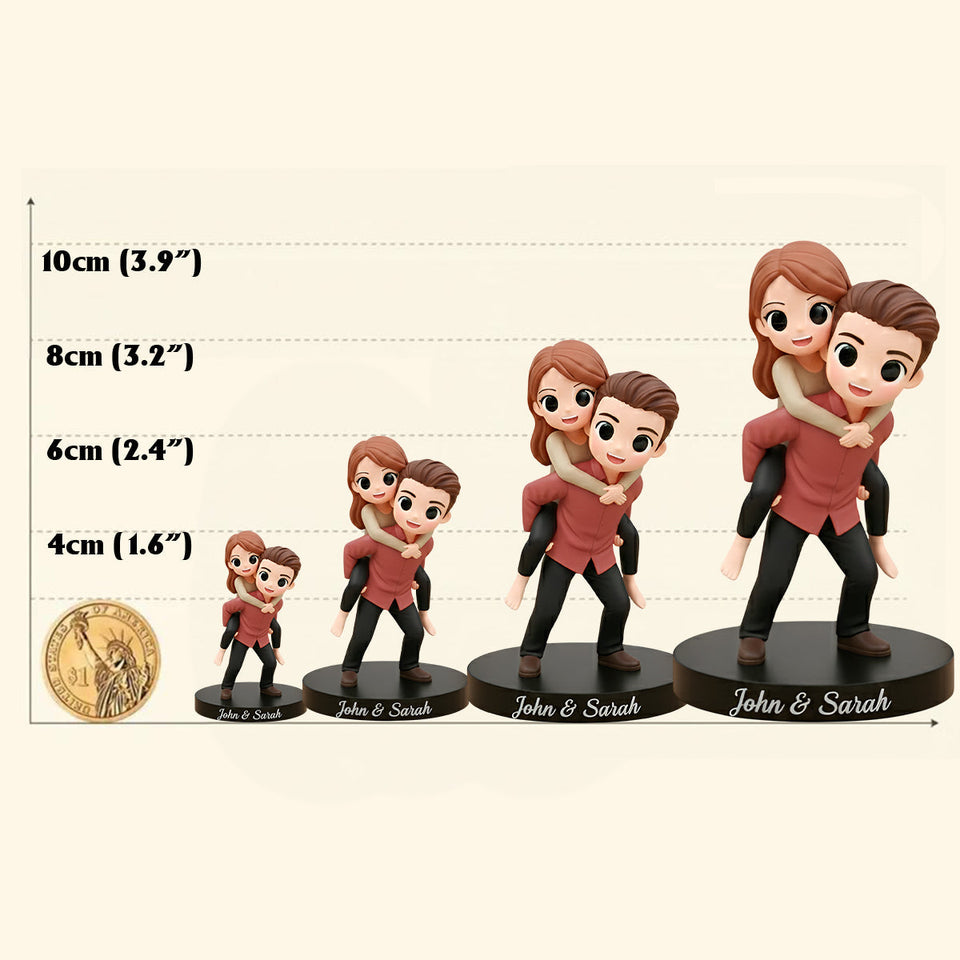 Loving Memories Keepsake - Personalized Couple Custom Made 3D Minifigure
