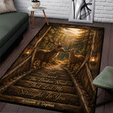 God Blessed The Broken Road That Led Me Straight To You - Personalized Hunting Rug