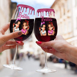 Bestie Tipsy - Personalized Bestie Wine Glass With Long Stem