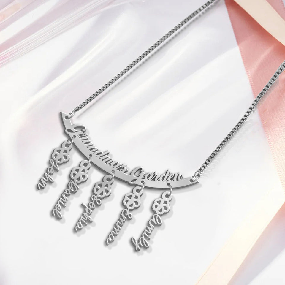 Grandma's Garden - Personalized Grandma Necklace with Charms