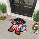 Happy 4th Of July - Personalized Dog Non-Slip Tufted Rug