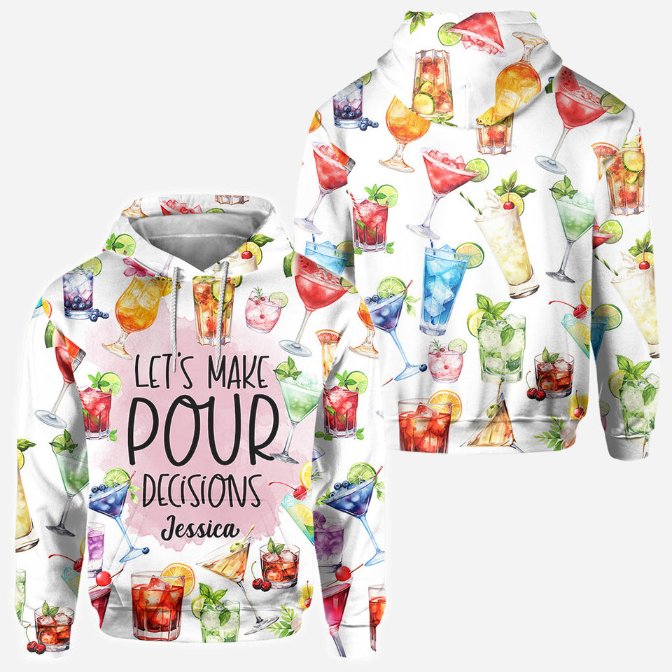 Let's Make Pour Decisions - Personalized Cocktail All Over Shirt