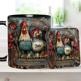 This Old Rooster Loves His Cute Chick - Personalized Chicken Accent Mug