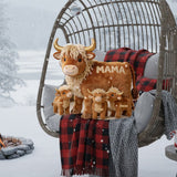 Mama Cow Gift For Mom Grandma - Personalized Grandma Faux Fur Shaped Pillow