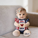 250 Anniversary Keepsake Gift - Personalized Kid Premium Faux Fur Pillow