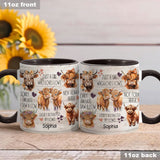 Love Highland Cows - Personalized Highland Cow Accent Mug