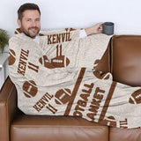 This Is My Football Watching Blanket - Personalized Football Wearable Blanket