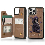 Beautiful Gothic Fairy Girl - Personalized Skull Wallet Phone Case
